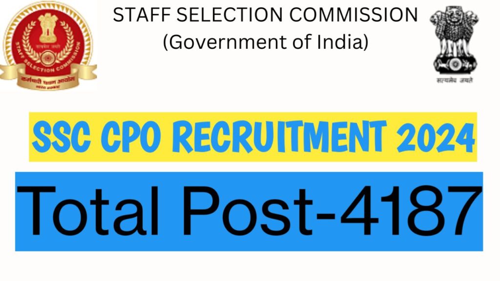 SSC CPO Recruitment 2024